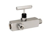 Dixon MFS30604 3/4" 316SS Multiport Needle Valve Male-to-Fem Soft Seat T-Handle