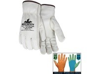 MCR MG3211AXL Select Grade Cow Grain Driver Alycore Palm Lining Shirred Elastic Back Keystone Thumb