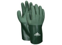 MCR MG9756M Memphis 12 Gauntlet 13 Ga Seamless Poly/Cotton Shell Microfinish Nitrile