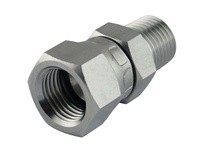 Mako MJIC-6505-06-08N Female Swivel to Male NPT Adapter 3/8" F JIC (9/16"-18) X 1/2" M NPT Swivel Straight - 316 Stainless