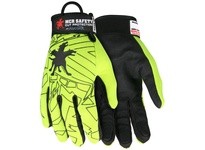 MCR ML300AM Memphis Multitask Alycore protection in the palm and finger Black Synthetic Leather Palm/Fingertips Rough Gr