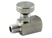 Mako MRC2M2F 1/4"M X 1/4"F - Mini Round Handle Needle Valve - Carbon Steel - 6, 000 PSI - Round Handle