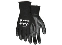 MCR N9674S Ninja X 15 Gauge Black Nylon/Spandex Shell Black Bi-Polymer Dipped Palm & Fingertips