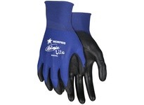 MCR N9696S Ninja Lite Athletic Grade Blue Nylon Shell Black PU Dipped Palm/Fingertips