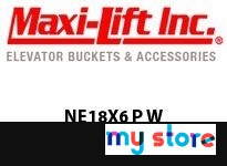Maxi-Lift NE18X6 P W NE NO-EARS POLYETHYLENE ELEVATOR BUCKET