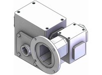 Grove Gear NH-DHM852-200-H11-140-35 200:1 Ratio, 2.188" Output Diameter, Right Angle Cast Iron Double-Reduction Worm Reducer200: