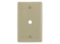 Hubbell Wiring NP11INA WALLPLATE 1-G .406" OPNGBOX MTIVORY