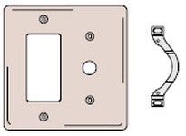 Hubbell Wiring NP1226 WALLPLATE 2-G 1) DEC 1) .406 OPNG BR