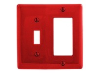 Hubbell Wiring NP126R WALLPLATE 2-G 1) TOG 1) REC RD