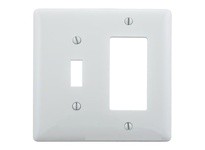 Hubbell Wiring NP126WNA WALLPLATE 2-G 1) TOG 1) REC WHITE