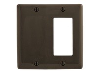 Hubbell Wiring NP1326 WALLPLATE 2-G 1) DEC 1) BLNK BR
