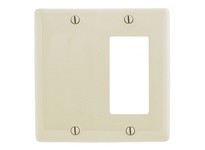 Hubbell Wiring NP1326LA WALLPLATE 2-G 1) DEC 1) BLNK LA
