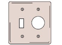 Hubbell Wiring NP17BK WALLPLATE 2-G 1) TOG 1) .406 OPNG BK