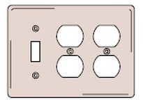 Hubbell Wiring NP182BK WALLPLATE 3-G 1) TOG 2) DUP | YarinInd