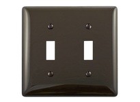 Hubbell Wiring NP2 WALLPLATE 2-G 2) TOGG BR