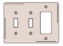 Hubbell Wiring NP226BK WALLPLATE 3-G 2) TOG 1) DEC BK | Durable Wallplate