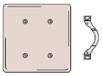 Hubbell Wiring NP24 WALLPLATE 2-G 2 STRP MT BLANK BR