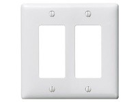 Hubbell Wiring NP262WNA WALLPLATE 2-G 2) RECT WHITE | YarinInd
