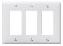 Hubbell Wiring NP263WNA WALLPLATE 3-G 3) RECT WHITE | Industrial Supplies