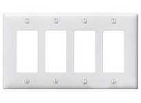 Hubbell Wiring NP264WNA WALLPLATE 4-G 4) RECT WHITE