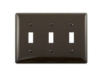 Hubbell Wiring NP3 WALLPLATE 3-G 3) TOGG BR | Durable Wallplate