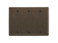 Hubbell Wiring NP33 WALLPLATE 3-G 3 BOX MT BLANK BR