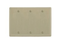 Hubbell Wiring NP33I WALLPLATE 3-G 3 BOX MT BLANK IV