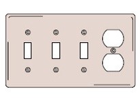 Hubbell Wiring NP38I WALLPLATE 4-G 3) TOG 1) DUP IV | Industrial Supplies