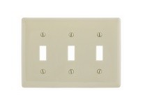 Hubbell Wiring NP3AL WALLPLATE 3-G 3) TOGG AL | High-Quality Wallplate