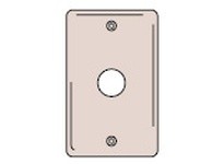 Hubbell Wiring NP737W WALLPLATE 1-G .625 OPNG BOX MT BK