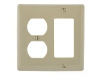Hubbell Wiring NP826INA WALLPLATE 2-G 1) DUP 1) REC IVORY | Industrial Supplies