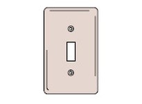 Hubbell Wiring NPJ13 WALLPLT M-SIZE 1G BOX MT BLANK BR