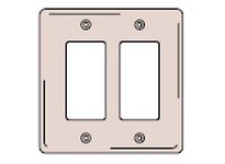 Hubbell Wiring NPJ262W WALLPLT M-SIZE 2G 2) RECT WH | Industrial Supplies