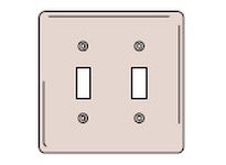 Hubbell Wiring NPJ2LA WALLPLATE M-SIZE 2-G 2) TOGG LA