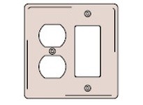 Hubbell Wiring NPJ826I WALLPLT M-SIZE 2G 1) DUP 1) REC IV | Industrial Supplies