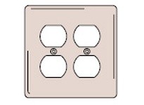 Hubbell Wiring NPJ82CO WALLPLATE M-SIZE 2-G NYL ORG COMPUTER