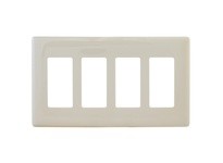 Hubbell Wiring NPS264LA WALLPLATE 4G DEC SNAP-ON LT ALM