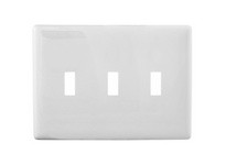 Hubbell Wiring NPS3W WALLPLATE 3G TOG SNAP-ON WHITE | YarinInd