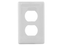Hubbell Wiring NPS8W WALLPLATE 1G DUPLEX SNAP-ON WHITE