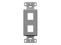Hubbell Wiring NS612GY Plate Decorator Keystone Frame 2-Port | Industrial Supplies