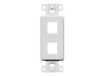 Hubbell Wiring NS612W PLATE DECORATOR KEYSTONE FRAME 2PORT WH
