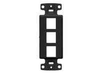 Hubbell Wiring NS613BK PLATE DECORATOR KEYSTONE FRAME 3PORT BK