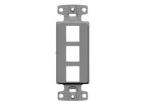 Hubbell Wiring NS613GY PLATE DECORATOR KEYSTONE FRAME 3PORT GY | Industrial Supplies