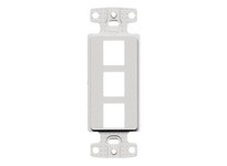 Hubbell Wiring NS613W PLATE DECORATOR KEYSTONE FRAME 3PORT WH