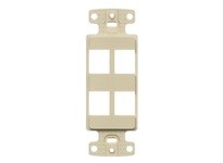 Hubbell Wiring NS614I PLATE DECORATOR KEYSTONE FRAME 4PORT EI