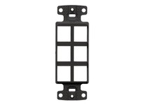 Hubbell Wiring NS616BK PLATE DECORATOR KEYSTONE FRAME 6PORT BK | YarinInd