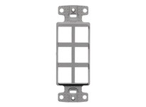 Hubbell Wiring NS616GY PLATE DECORATOR KEYSTONE FRAME 6PORT GY