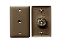 Hubbell Wiring NS730 PLATE 1GANG W/JK 6POS 4CON S/TERM BN