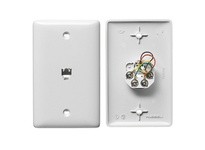 Hubbell Wiring NS730W PLATE 1GANG W/JK 6POS 4CON S/TERM WH