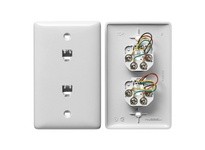 Hubbell Wiring NS745W PLATE MIDSIZE W/2JKS 6POS 4C | YarinInd